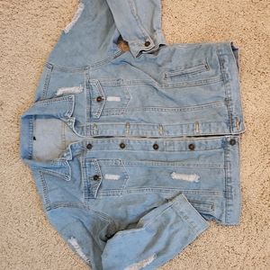 Mens distressed denim jacket